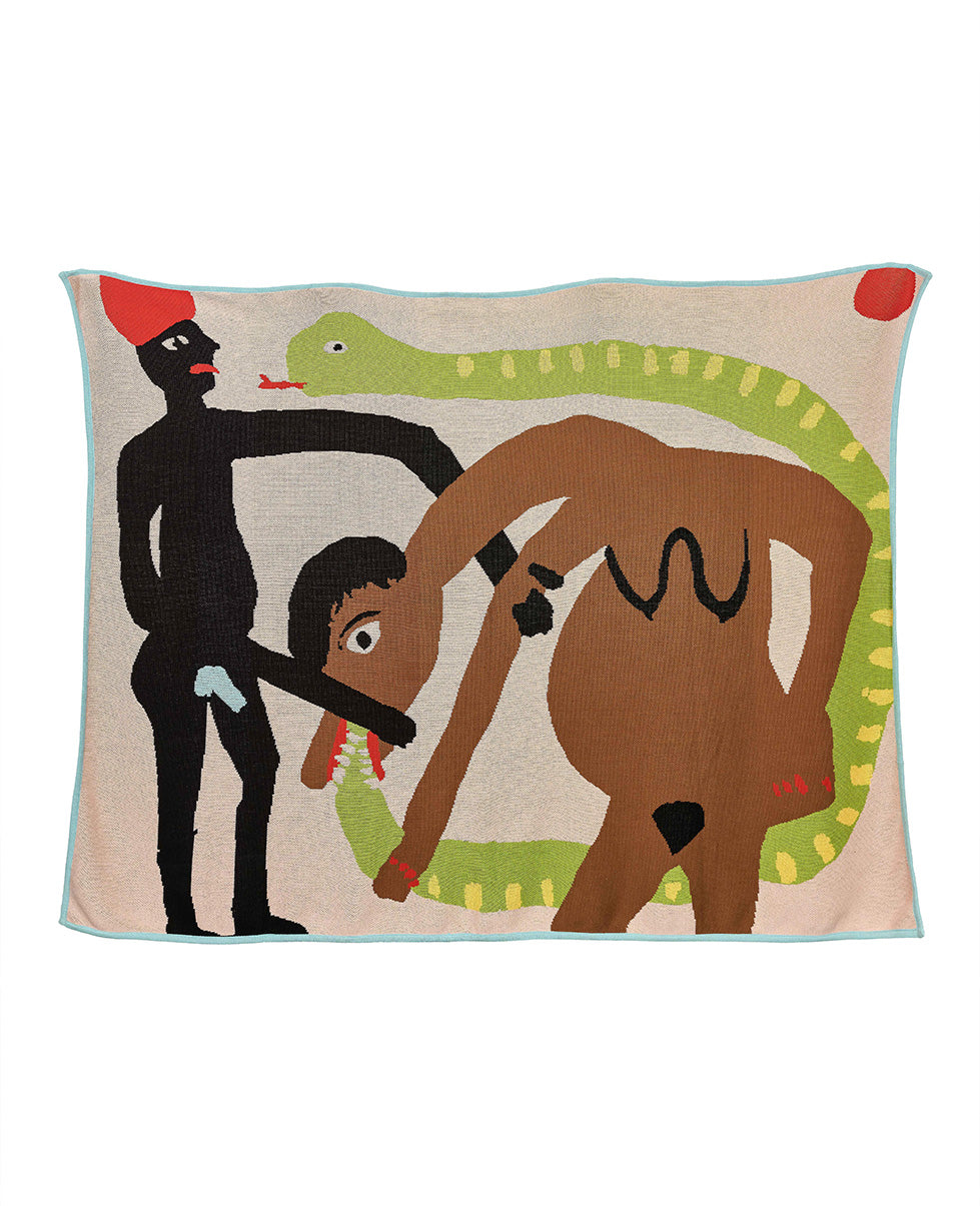 Limited edition of 50 artist blanket by Cassi Namoda. Full pattern shown