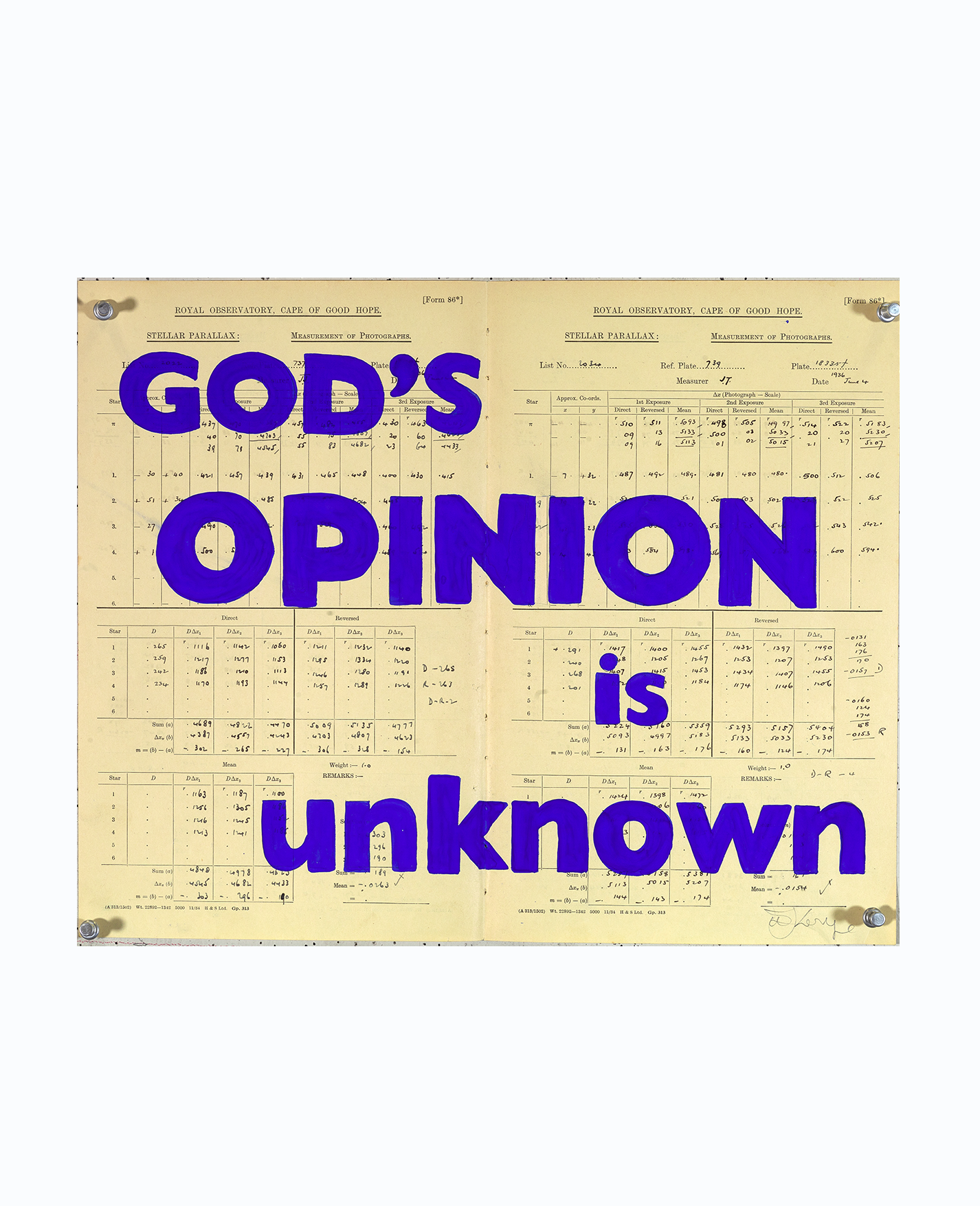 William Kentridge 'Blue Rubrics for Waiting for the Sibyl (God's Opinion is Unknown)' (2019)