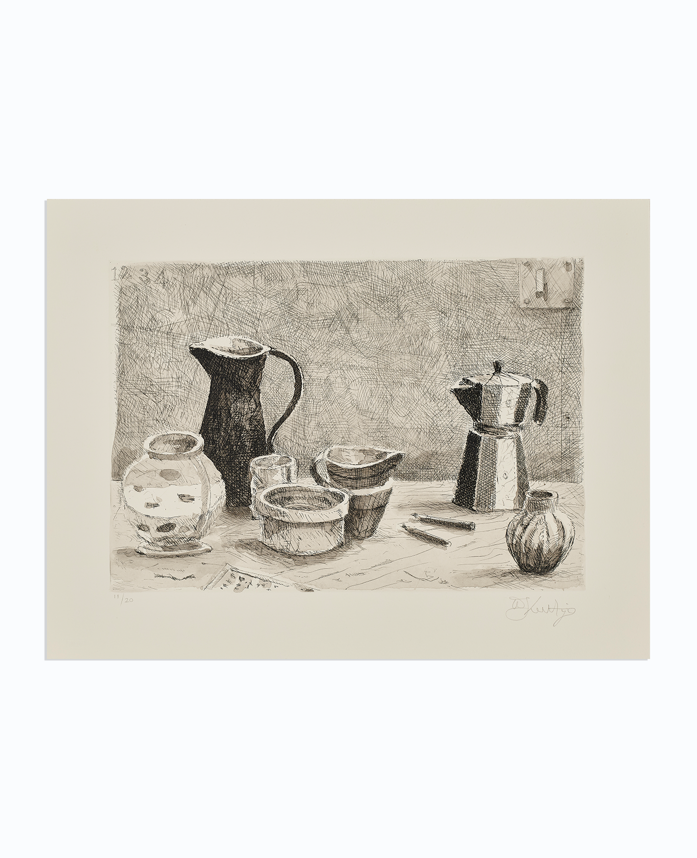 William Kentridge 'Still Life with fish bowl' (2024)