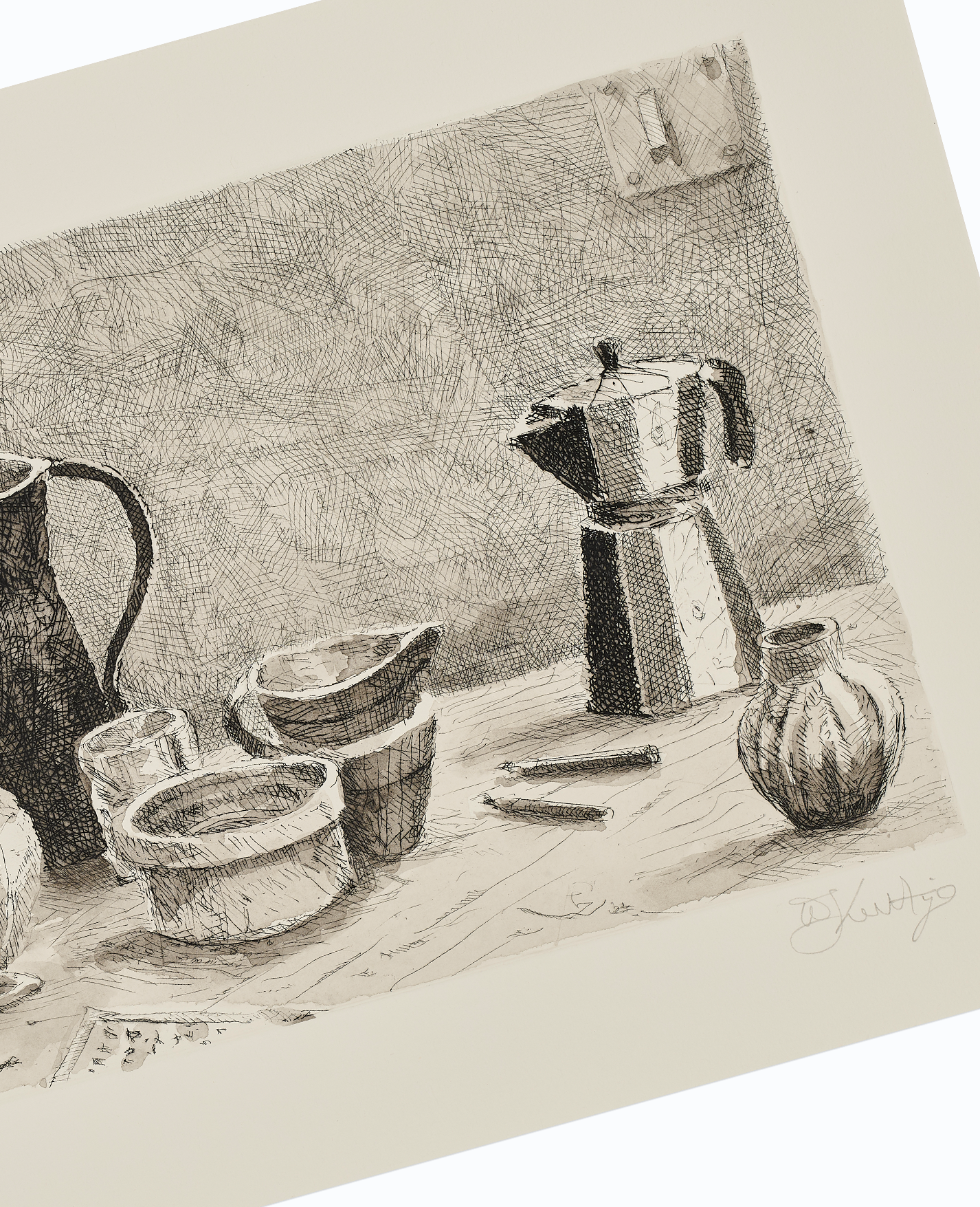 William Kentridge 'Still Life with fish bowl' (2024)