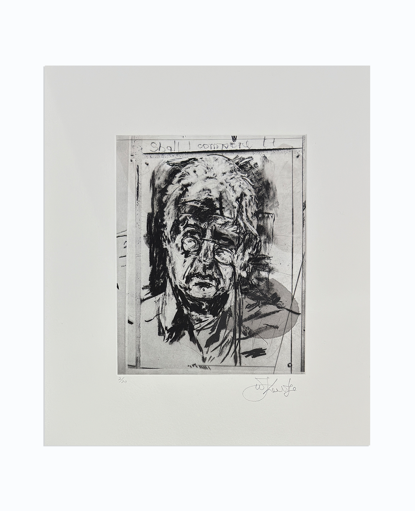 William Kentridge 'Studio Self-Portrait IV (Shall I Compare)' (2024)